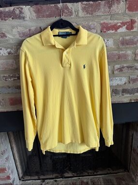 Polo by Ralph Lauren Long-Sleeve Polo in Yellow